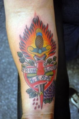 Love Pain Tattoo On Hand